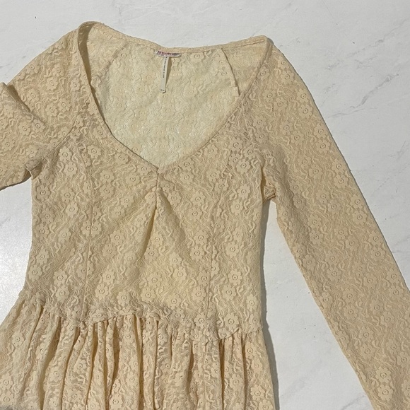 Intimately Free People Off White Star Lace Witchy Whimsigoth Mini Dress Size XS - Picture 4 of 7
